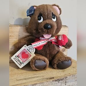 NWT Vintage Applause Tootsie POP Plush Teddy Bear Brown Stuffed Animal Toy 80s